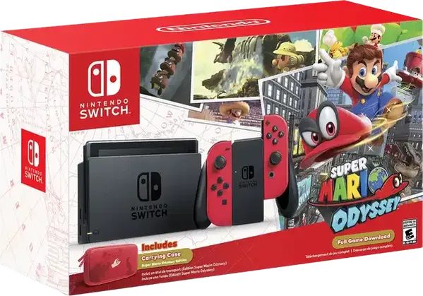 Nintendo Switch Super Mario Odyssey Edition Console Bundle